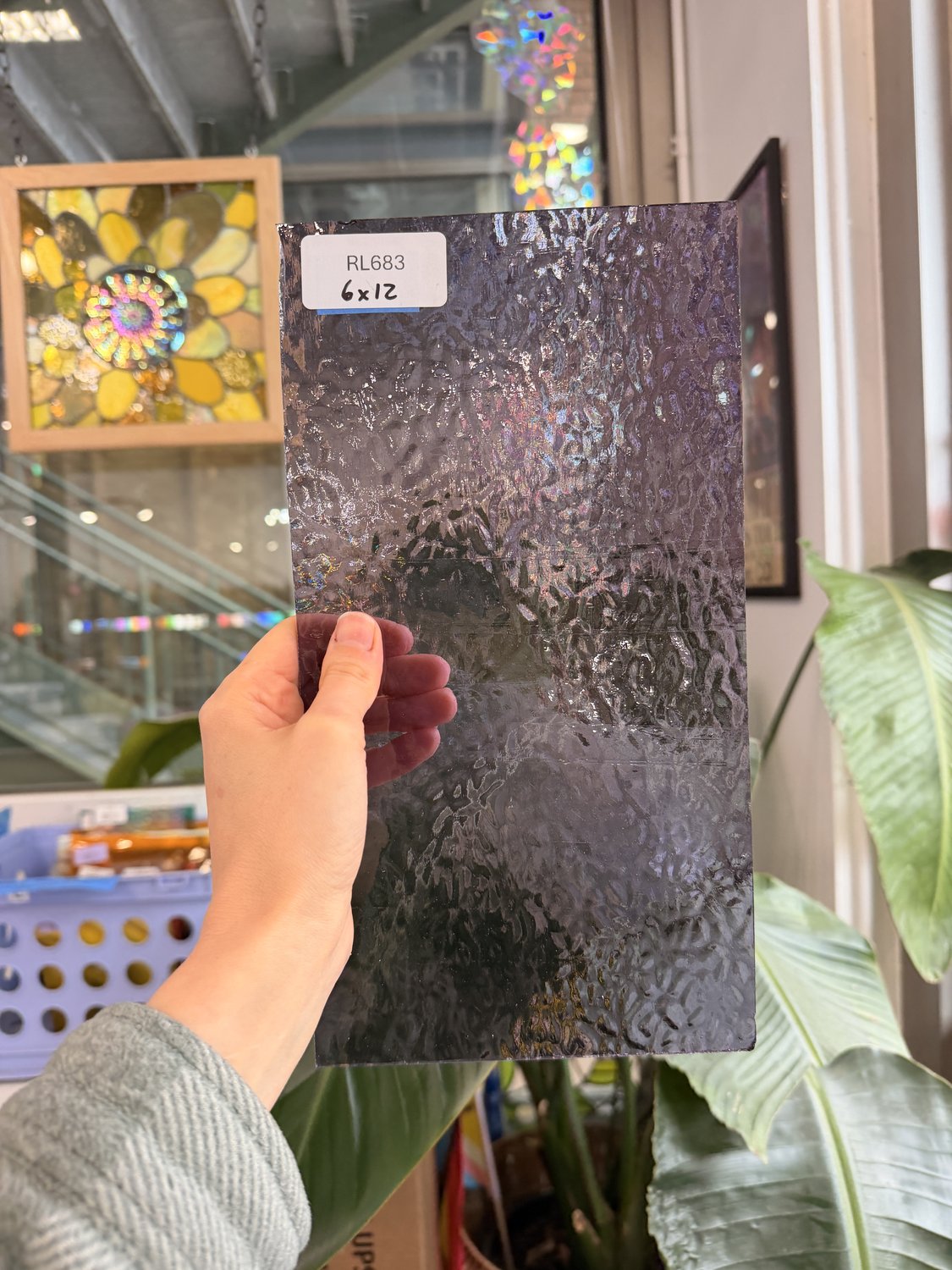 Light Purple Lilac English Muffle Sheet Glass – RL683