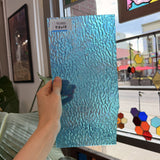 Tahitian Blue Iridescent Ripple Wissmach Sheet Glass – RL685