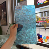 Tahitian Blue Iridescent Ripple Wissmach Sheet Glass – RL686