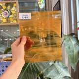 Vintage Amber Clear Wispy Spectrum Sheet Glass