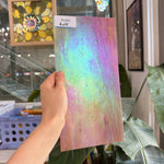 Iridescent Terracotta Red Opal Sheet Glass