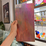 Iridescent Terracotta Red Opal Sheet Glass