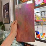 Iridescent Terracotta Red Opal Sheet Glass