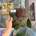 Mixed Red Green Amber Mottled Sheet Glass