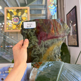 Mixed Red Green Amber Mottled Sheet Glass