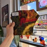 Mixed Red Green Amber Mottled Sheet Glass