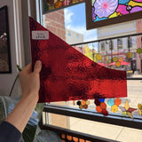 Transparent Red Hammered Wissmach Sheet Glass – RL691