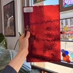 Transparent Red Hammered Wissmach Sheet Glass – RL692