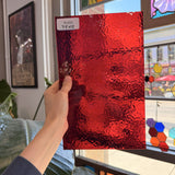 Transparent Red Hammered Wissmach Sheet Glass – RL692