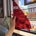 Transparent Red Hammered Wissmach Sheet Glass – RL693