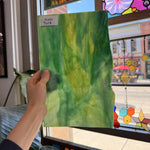 Green Yellow Mixed Vintage Uroboros Sheet Glass