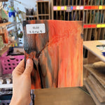 Black Orange Vintage Opal Discontinued Uroboros Sheet Glass