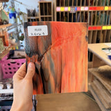 Black Orange Vintage Opal Discontinued Uroboros Sheet Glass