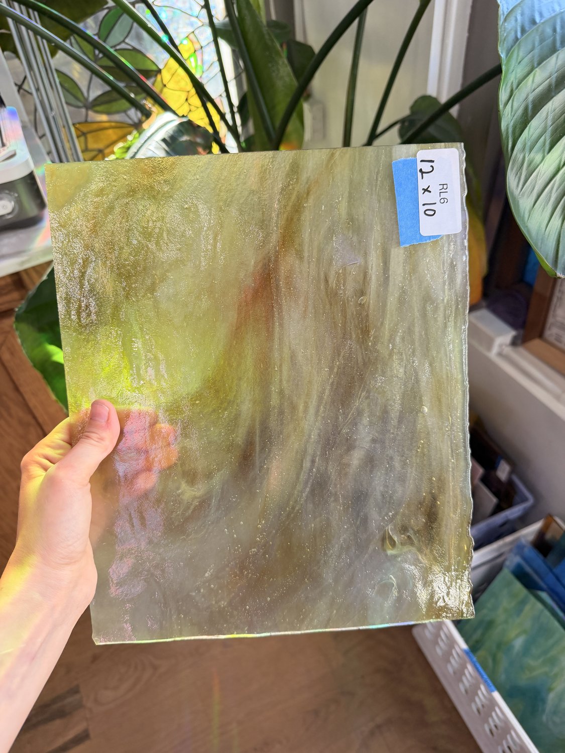 Tan Clear Stipple Youghiogheny Sheet Glass
