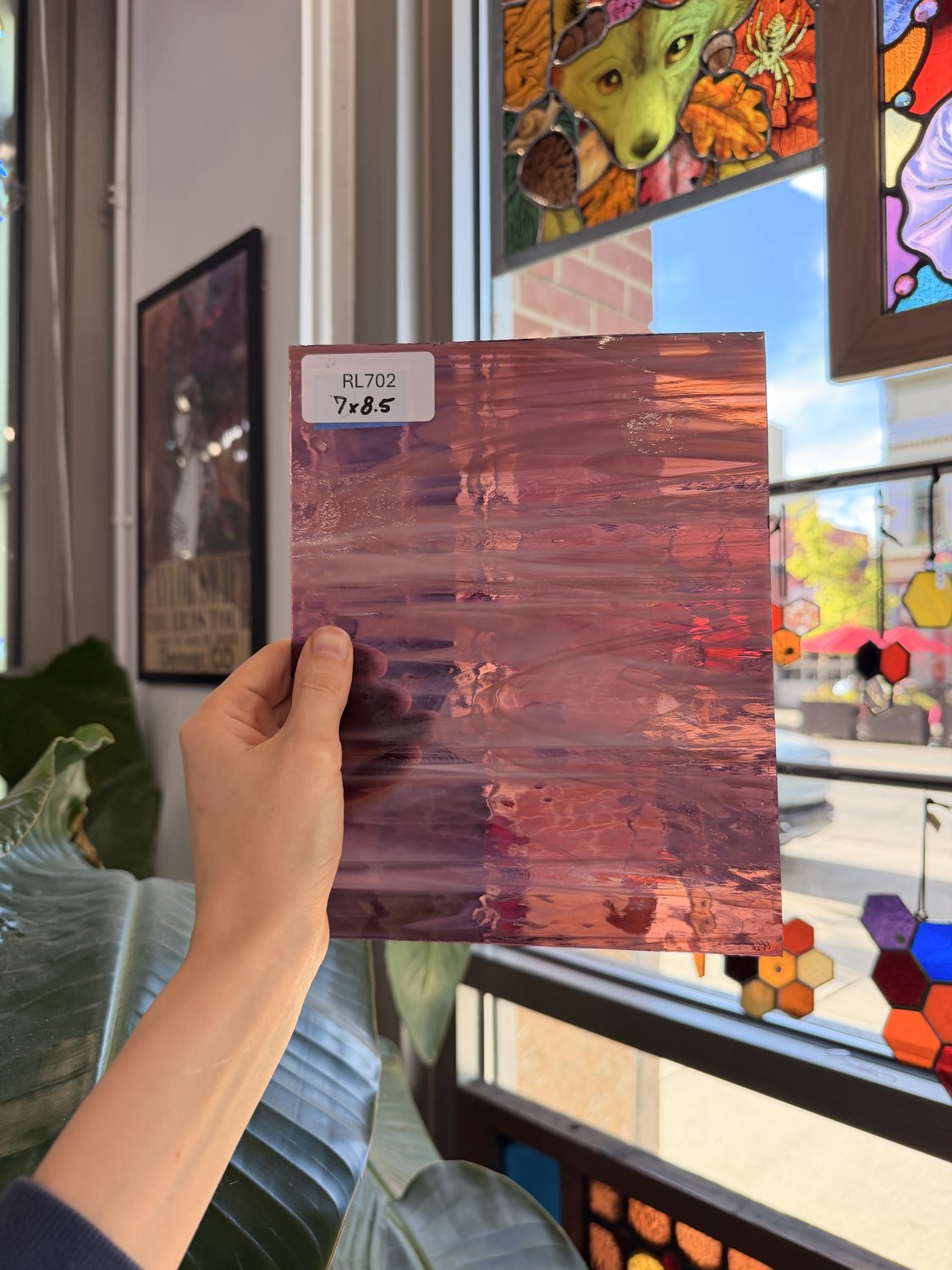 Dark Purple White Wispy Spectrum Sheet Glass – RL702