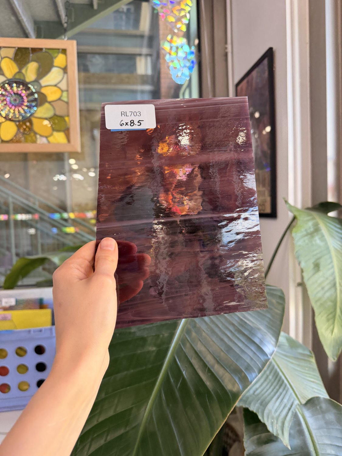 Dark Purple White Wispy Spectrum Sheet Glass – RL703