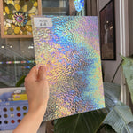 Clear Iridescent Wissmach Hammered Sheet Glass