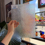 Clear Iridescent Wissmach Hammered Sheet Glass