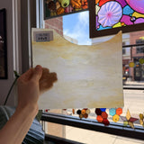 White Yellow Stipple Youghiogheny Sheet Glass