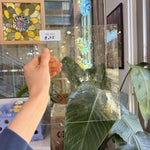 Seedy Vintage Light Yellow Mouthblown Sheet Glass – RL707