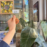 Seedy Vintage Light Yellow Mouthblown Sheet Glass – RL707