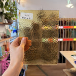 Light Amber Hammered Textured Sheet Glass