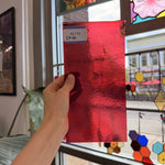 Dark Cranberry Rainbow Iridescent Bullseye Sheet Glass Fusible 90 COE
