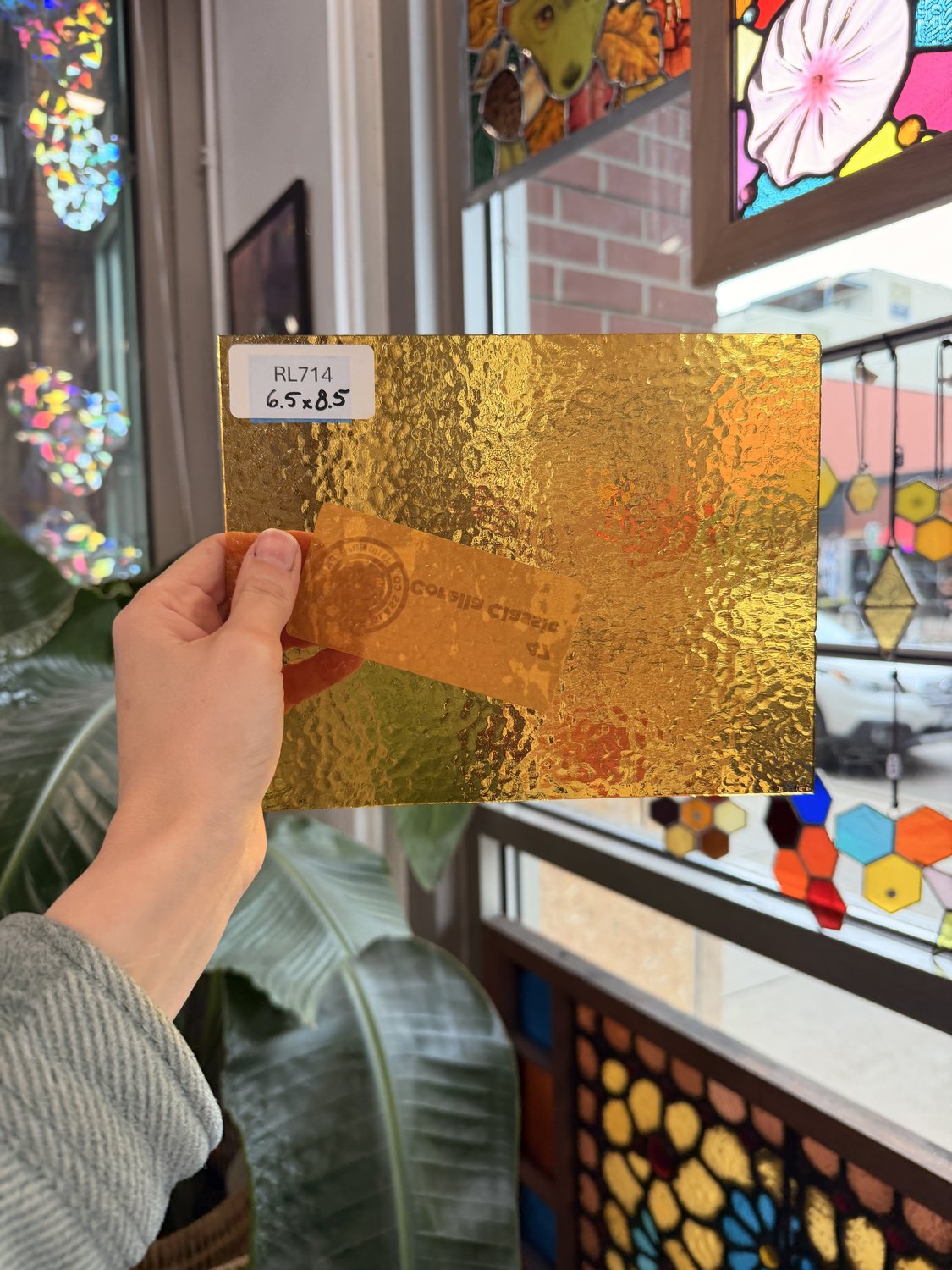 Butterscotch Classic Cathedral Transparent Amber Corella Wissmach Sheet Glass – RL714