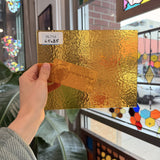 Butterscotch Classic Cathedral Transparent Amber Corella Wissmach Sheet Glass – RL714