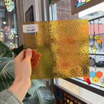 Butterscotch Classic Cathedral Transparent Amber Corella Wissmach Sheet Glass – RL716