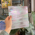 Light Mauve White Wispy Wissmach Sheet Glass