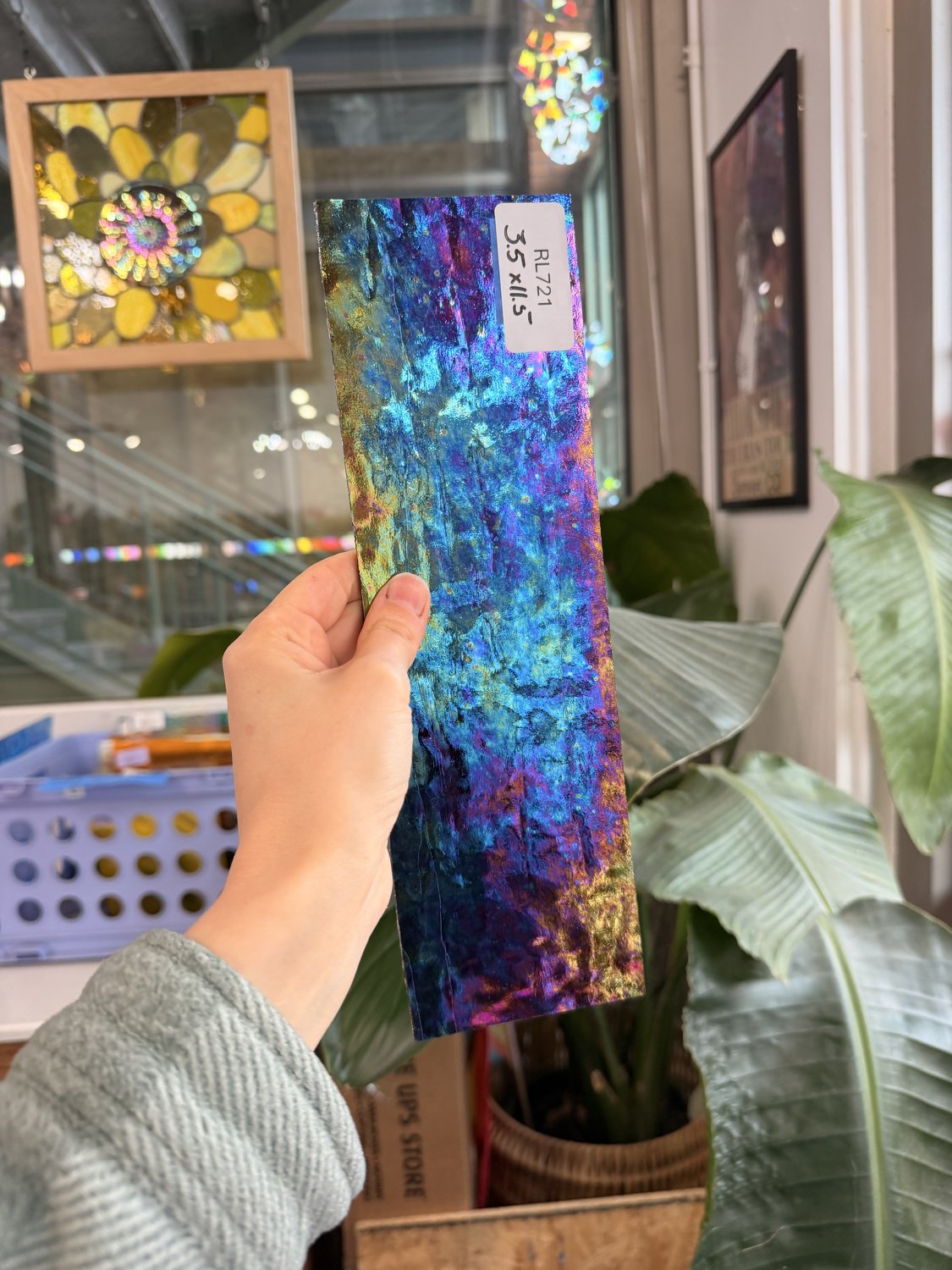 Iridescent Purple 311V Florentine Textured Transparent Wissmach Sheet Glass – RL721