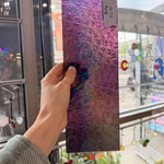 Iridescent Purple 311V Florentine Textured Transparent Wissmach Sheet Glass – RL722