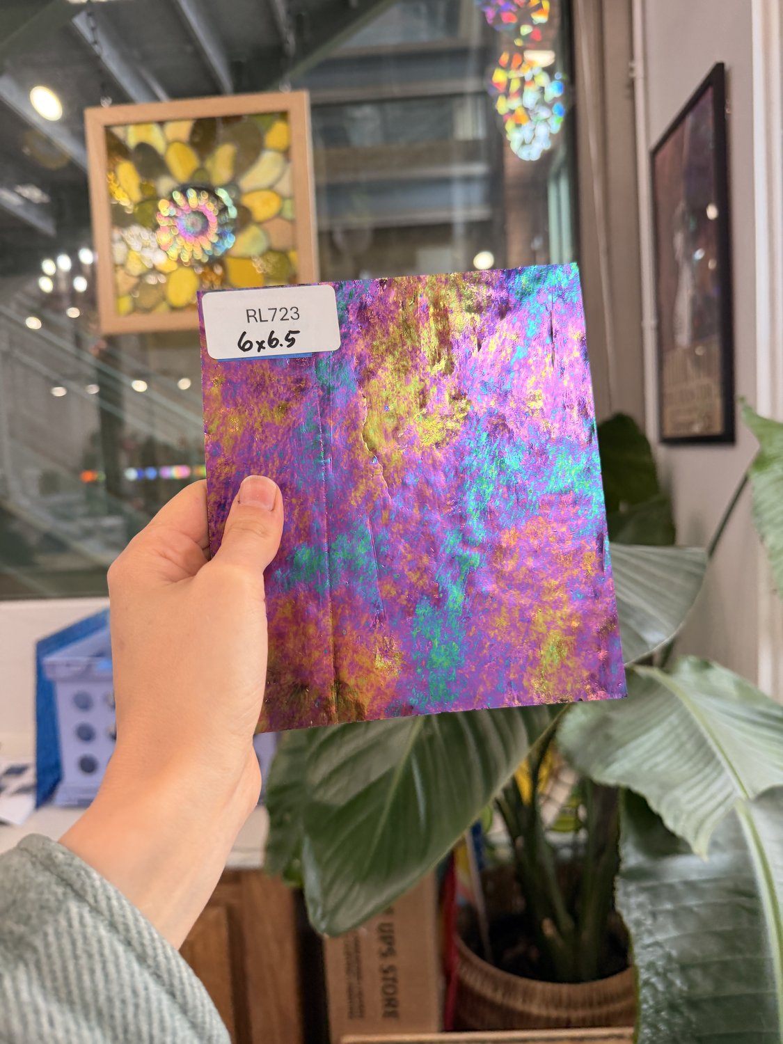 Iridescent Purple 311V Florentine Textured Transparent Wissmach Sheet Glass – RL723