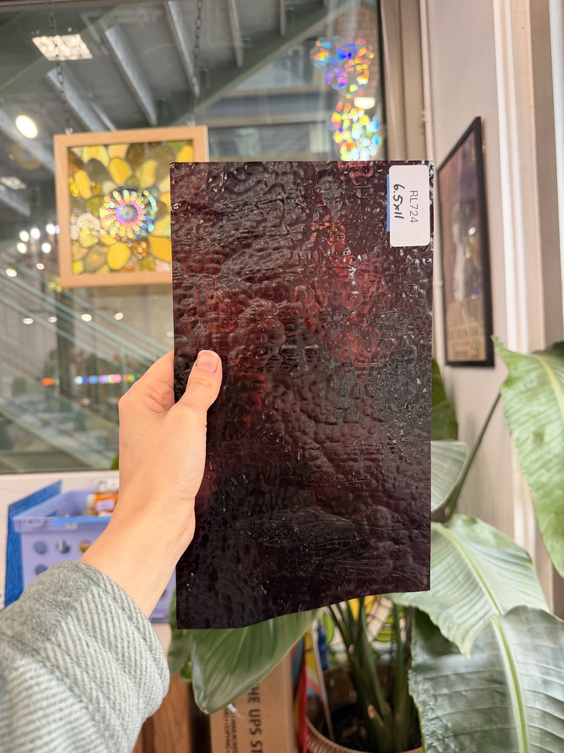 Merlot Pink Red Transparent Textured Sheet Glass – RL724