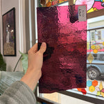 Merlot Pink Red Transparent Textured Sheet Glass – RL724