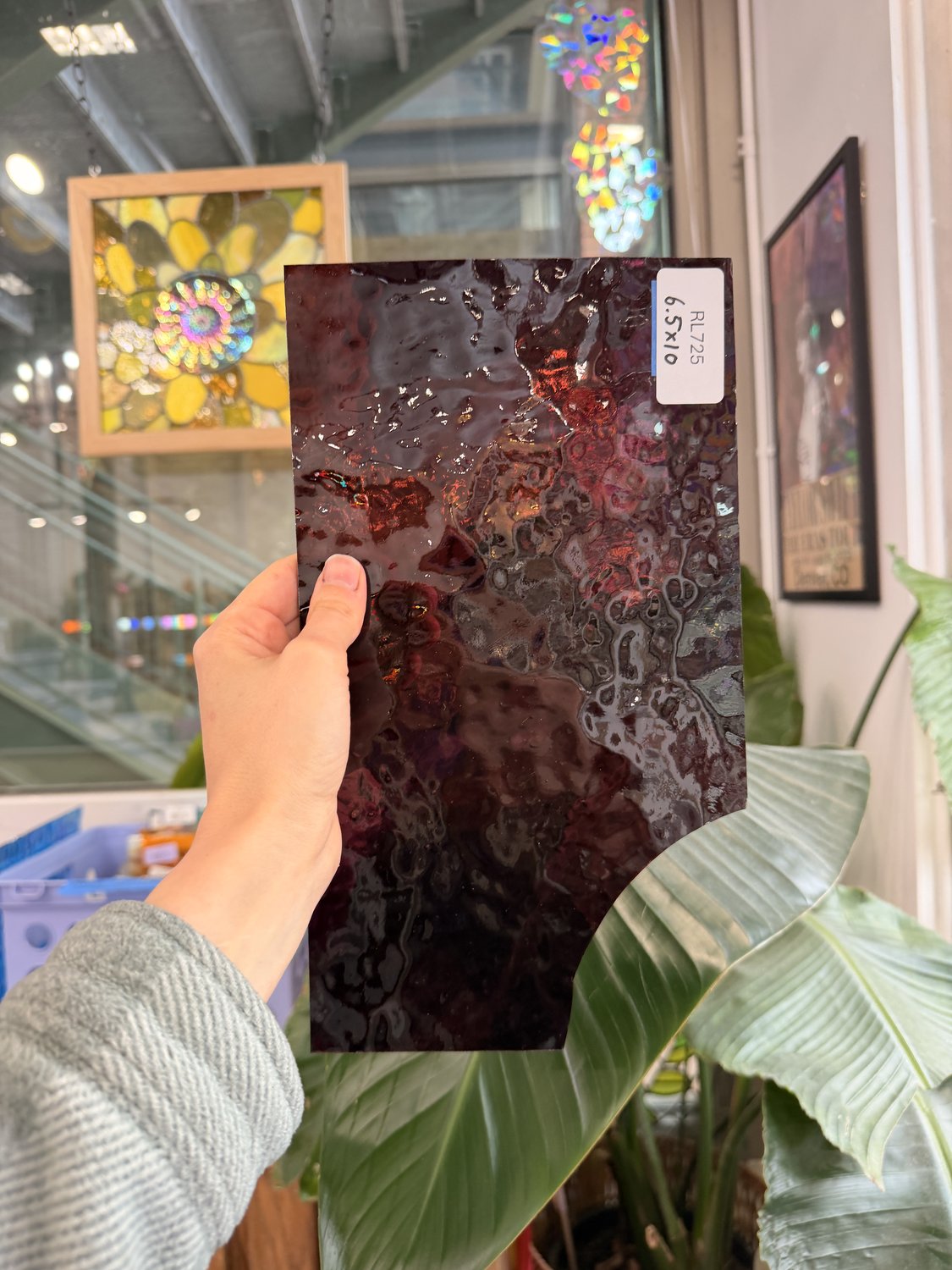 Merlot Pink Red Transparent Textured Sheet Glass – RL725