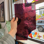 Merlot Pink Red Transparent Textured Sheet Glass – RL725