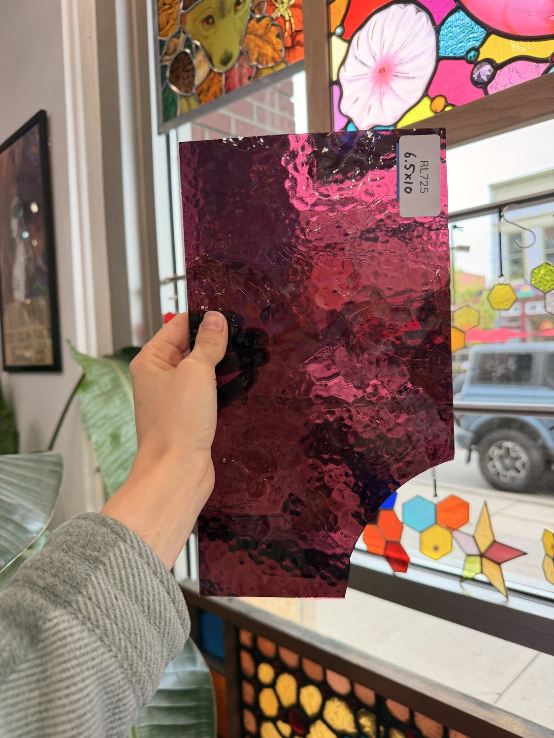 Merlot Pink Red Transparent Textured Sheet Glass – RL725