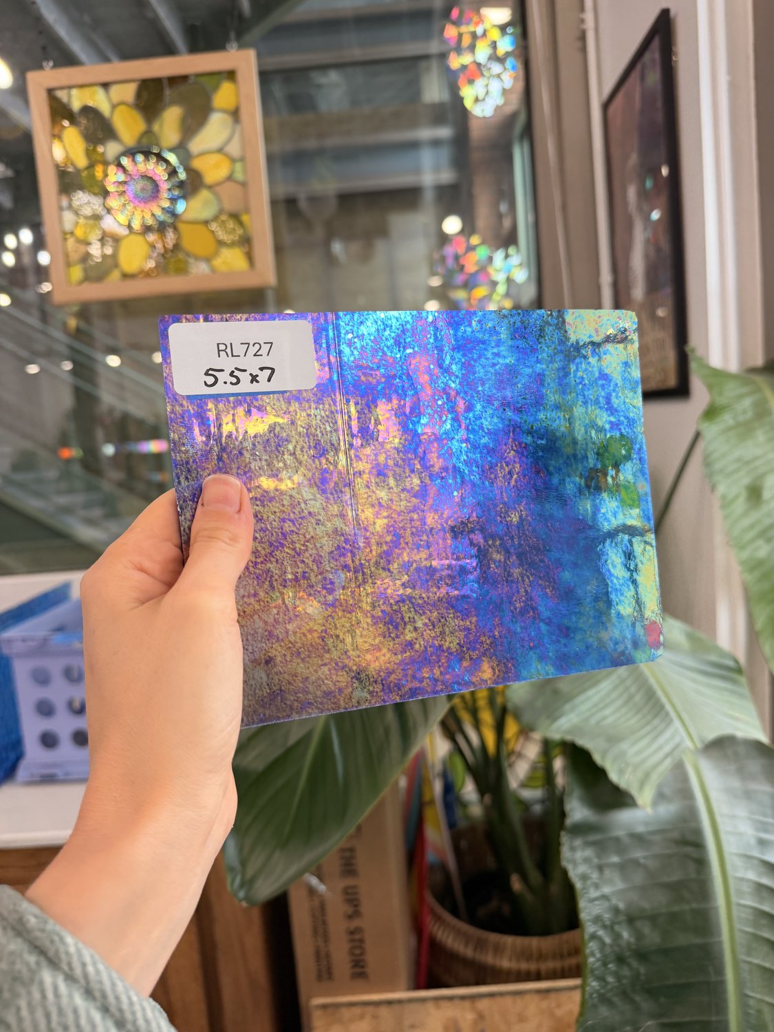Periwinkle Blue Transparent Luminescent Wissmach Fusible 96 COE Sheet Glass