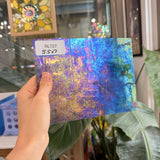 Periwinkle Blue Transparent Luminescent Wissmach Fusible 96 COE Sheet Glass