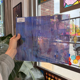 Rare Vintage Iridescent Purple White Wispy Spectrum Sheet Glass