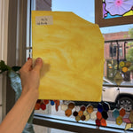 Yellow White Wispy Mixed Armstrong Sheet Glass