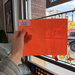 Neon Orange on Clear Flashed Mouth Blown Monarch Sheet Glass – RL731