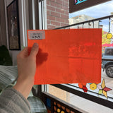 Neon Orange on Clear Flashed Mouth Blown Monarch Sheet Glass – RL731