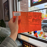 Neon Orange on Clear Flashed Mouth Blown Monarch Sheet Glass – RL732