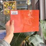 Neon Orange on Clear Flashed Mouth Blown Monarch Sheet Glass – RL733