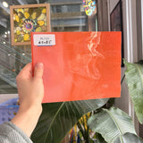 Neon Orange on Clear Flashed Mouth Blown Monarch Sheet Glass – RL733