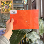 Neon Orange on Clear Flashed Mouth Blown Monarch Sheet Glass – RL734