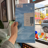 South Beach Blue White Wispy Oceanside Sheet Glass Fusible 96 COE